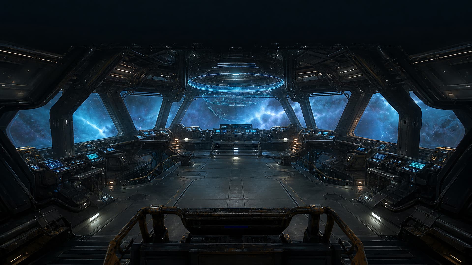 Battlecruiser bridge built-in virtual set
